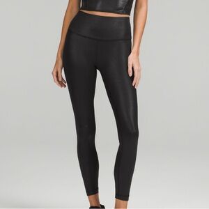 Lululemon foil Wunder Train HR Tight 25” sz 6